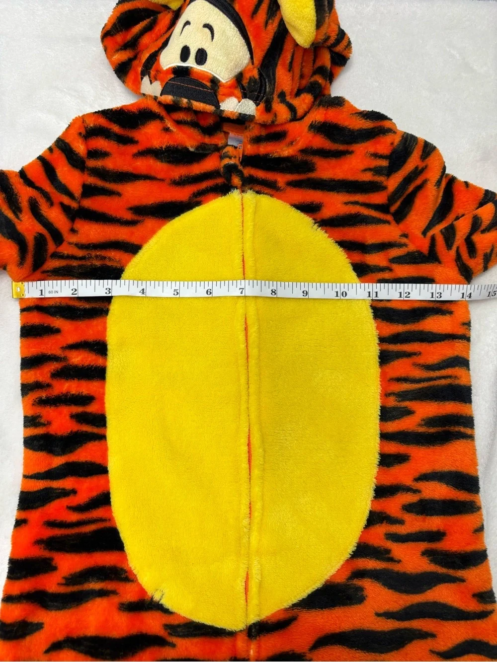 Disney Winnie the Pooh Tigger Fleece Zip Up Cosplay Coverall Tail Size 5 - Picture 7 of 14